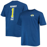 Fanatics Los Angeles Rams Big & Tall #1 Dad 2-Hit T-Shirt Royal