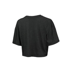 Brooklyn Nets Majestic Threads Women's Bank Shot Cropped T-Shirt Charcoal