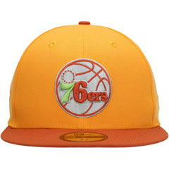 Philadelphia 76ers 59FIFTY Fitted Hat Gold/Rust | New Era online