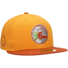 Philadelphia 76ers 59FIFTY Fitted Hat Gold/Rust | New Era online