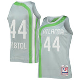 Pete Maravich Atlanta Hawks 75th Anniversary 1971/72 Hardwood Classics Swingman Jersey Silver | Mitchell & Ness online