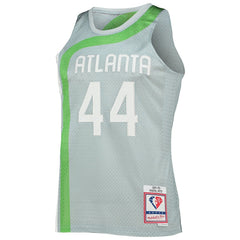 Pete Maravich Atlanta Hawks 75th Anniversary 1971/72 Hardwood Classics Swingman Jersey Silver | Mitchell & Ness online