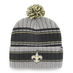 47 brand New Orleans Saints '47 Rexford Cuffed Knit Hat with Pom Graphite/Black
