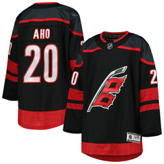 Sebastian Aho Carolina Hurricanes Youth Home Premier Player Jersey - Black - NHL 4845236