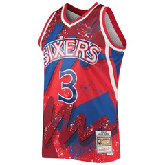 Allen Iverson Philadelphia 76ers Hardwood Classics 1996/97 Hyper Hoops Swingman Jersey Red | Mitchell & Ness Lifestyle