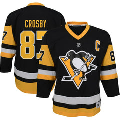 Sidney Crosby Pittsburgh Penguins Youth Captain Patch Home Replica Player Jersey - Black - NHL 4845421