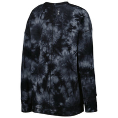 New Orleans Saints MSX by Michael Strahan Women's Bailey Tie-Dye Tri-Blend Pullover Sweatshirt Black