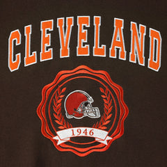 Cleveland Browns Tommy Hilfiger Women's Becca Drop Shoulder Pullover Hoodie Brown
