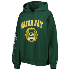 Green Bay Packers Tommy Hilfiger Women's Becca Drop Shoulder Pullover Hoodie Green