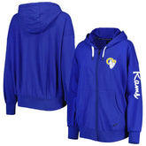 Los Angeles Rams MSX by Michael Strahan Women's Emerson Lightweight Full-Zip Hoodie Royal