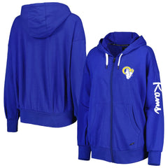 Los Angeles Rams MSX by Michael Strahan Women's Emerson Lightweight Full-Zip Hoodie Royal