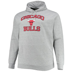 Chicago Bulls Big & Tall Heart & Soul Pullover Hoodie Heathered Gray