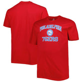 Philadelphia 76ers Big & Tall Heart & Soul T-Shirt Red