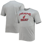 Miami Heat Big & Tall Heart & Soul T-Shirt Heathered Gray