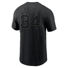 David Ortiz Boston Red Sox Nike Name & Number T-Shirt - Black - Nike Discount