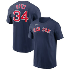 David Ortiz Boston Red Sox Nike Name & Number Logo T-Shirt - Navy - Nike Lifestyle