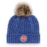 Detroit Pistons '47 Women's Meeko Cuffed Knit Hat with Pom for sale Royal | 47 brand discount