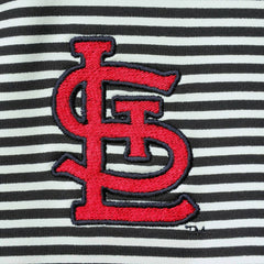 St. Louis Cardinals Tommy Bahama Women's Aubrey Stripe Block IslandZone Half-Zip Jacket - Black - MLB Discount