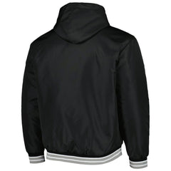 Chicago White Sox JH Design Reversible Fleece Full-Snap Hoodie Jacket - Black - MLB Lifestyle