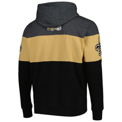New Orleans Saints Starter Extreme Pullover Hoodie Black/Heather Gray