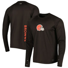 Cleveland Browns MSX by Michael Strahan Interval Long Sleeve Raglan T-Shirt Brown