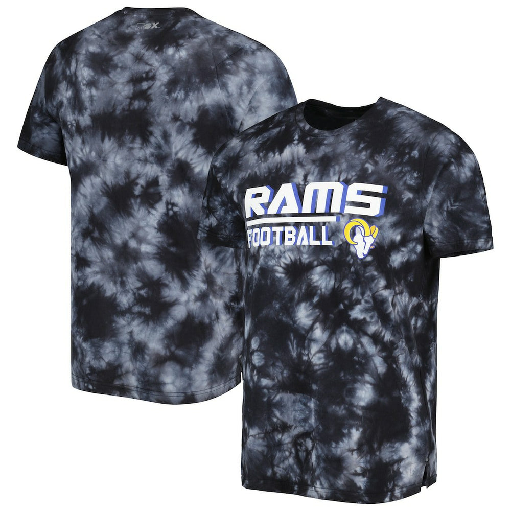 Los Angeles Rams MSX by Michael Strahan Recovery Tie-Dye T-Shirt Black