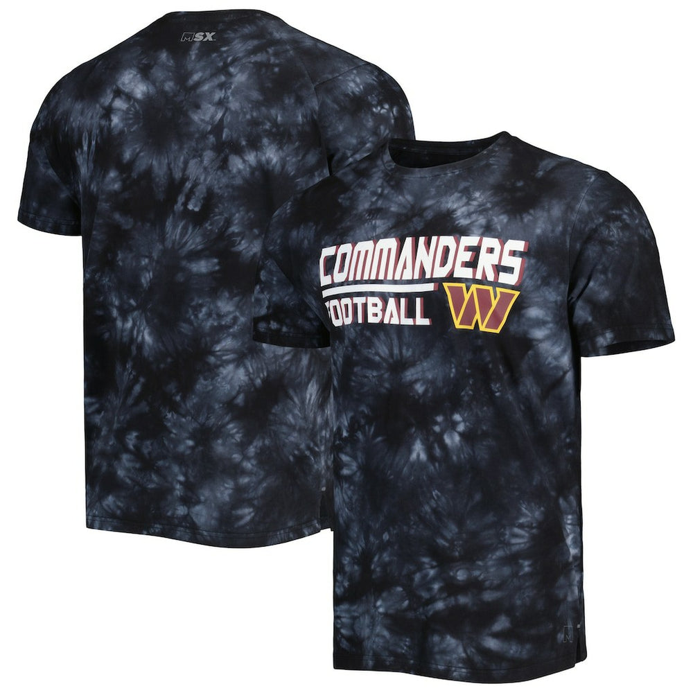 Washington Commanders MSX by Michael Strahan Recovery Tie-Dye T-Shirt Black