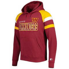 Washington Commanders Starter Draft Fleece Raglan Pullover Hoodie Burgundy