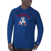 New England Patriots Starter Vintage Logo Raglan Hoodie T-Shirt Navy