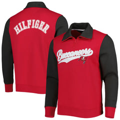 Tampa Bay Buccaneers Tommy Hilfiger Aiden Quarter-Zip Sweatshirt Red/Pewter
