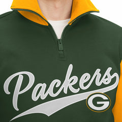 Green Bay Packers Tommy Hilfiger Aiden Quarter-Zip Sweatshirt Green/Gold