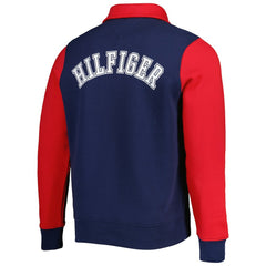 New England Patriots Tommy Hilfiger Aiden Quarter-Zip Sweatshirt Navy/Red