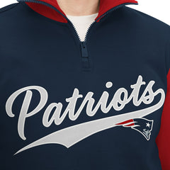 New England Patriots Tommy Hilfiger Aiden Quarter-Zip Sweatshirt Navy/Red