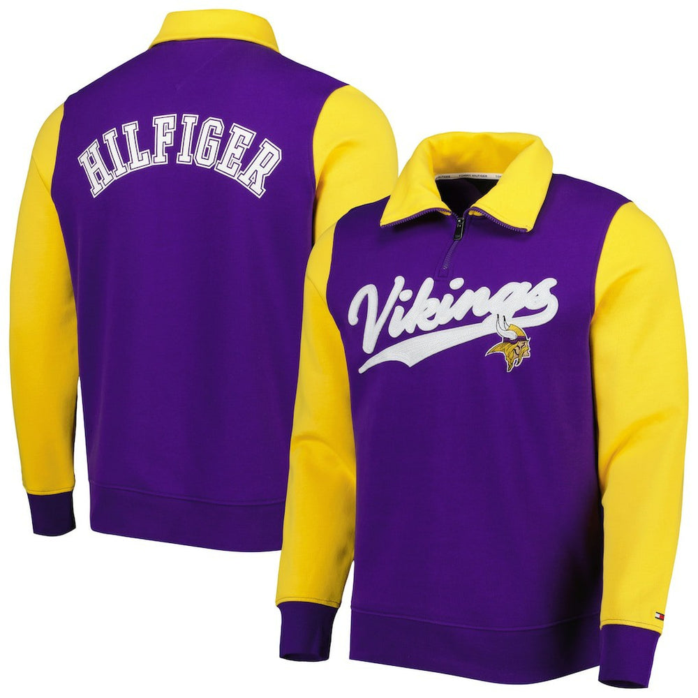 Minnesota Vikings Tommy Hilfiger Aiden Quarter-Zip Sweatshirt Purple/Gold