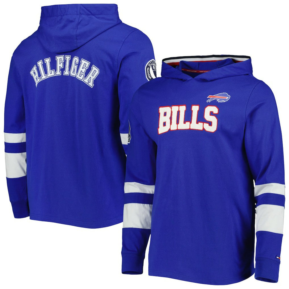 Buffalo Bills Tommy Hilfiger Alex Long Sleeve Hoodie T-Shirt Royal/White