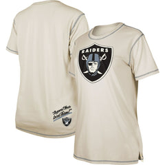 Las Vegas Raiders New Era Women's Split T-Shirt Cream