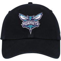 Charlotte Hornets '47 Core Logo Clean Up Adjustable Hat Black | 47 brand outlet