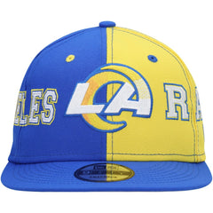 Los Angeles Rams New Era Team Split 9FIFTY Snapback Hat Royal/Gold