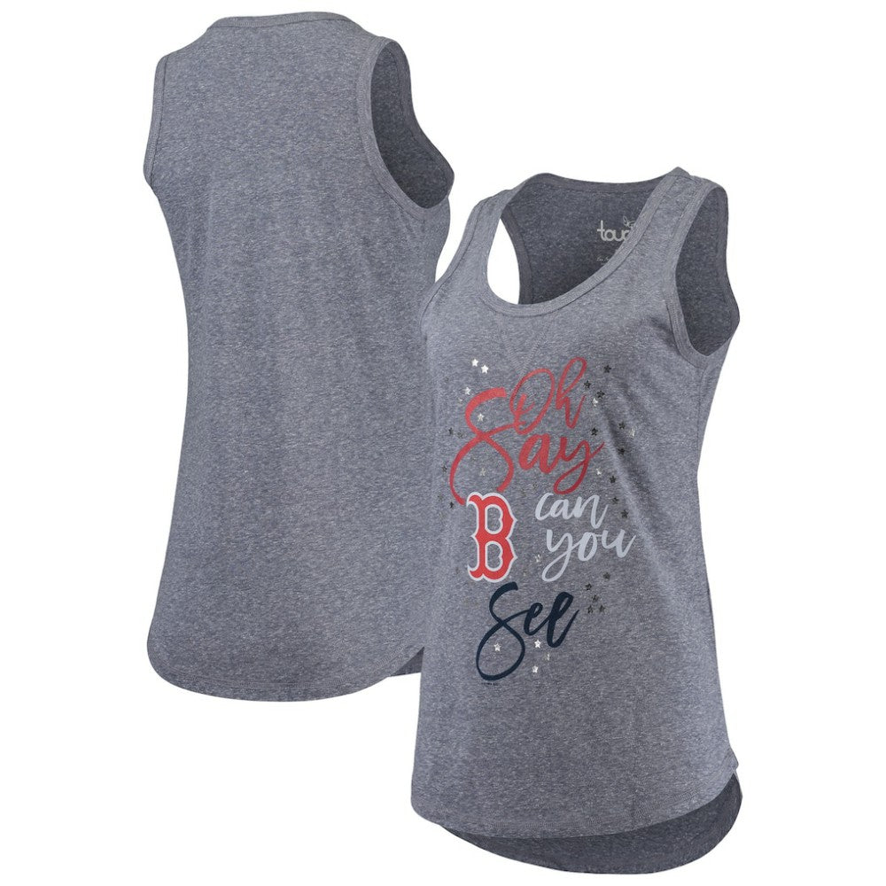 Boston Red Sox Touch Women's Americana Tri-Blend Racerback Tank Top - Navy - MLB Lifestyle