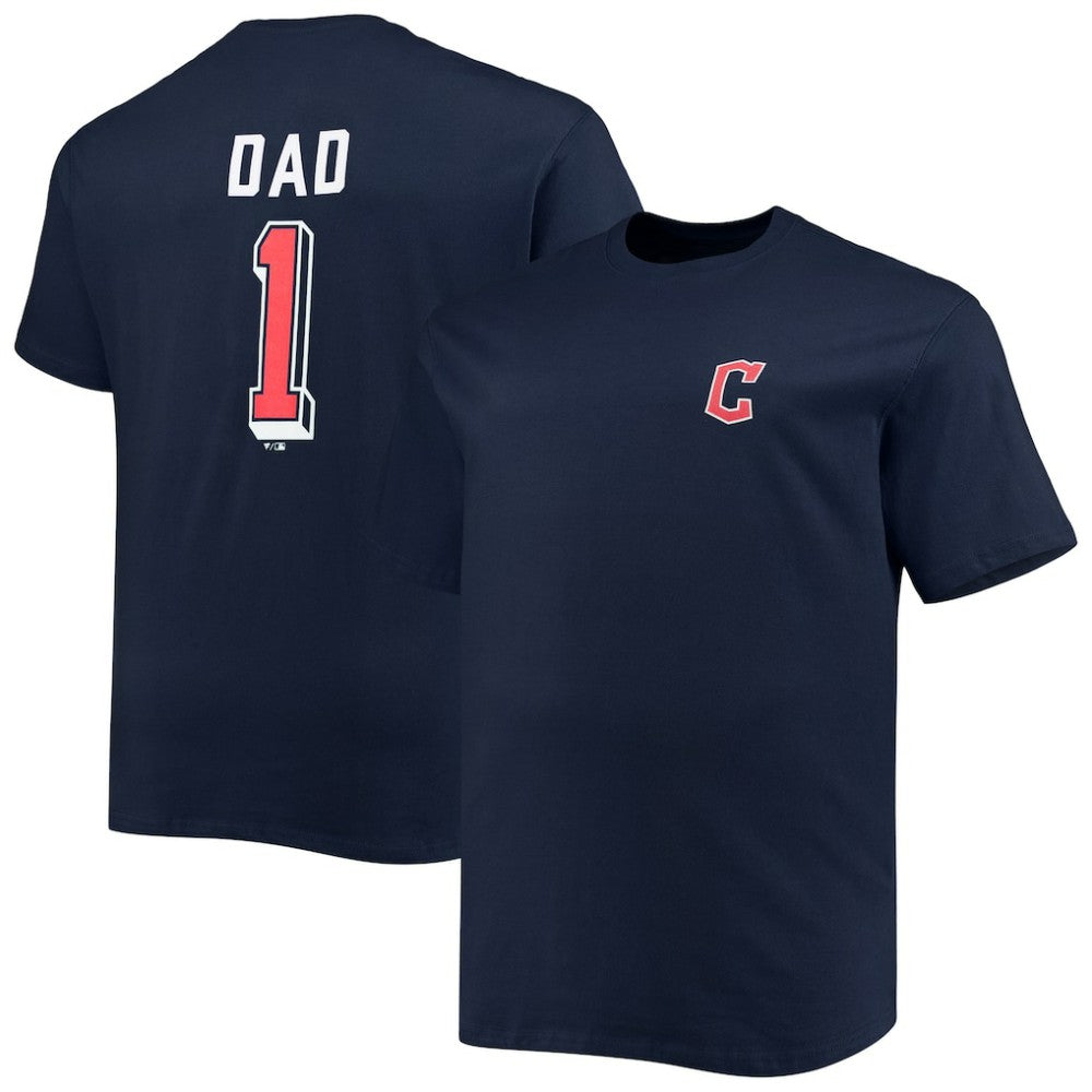 Cleveland Guardians Big & Tall Father's Day #1 Dad T-Shirt - Navy - MLB Discount