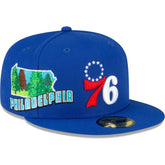 Philadelphia 76ers Stateview 59FIFTY Fitted Hat Royal | New Era outlet