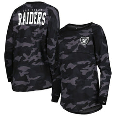Las Vegas Raiders New Era Women's Camo Long Sleeve T-Shirt Black