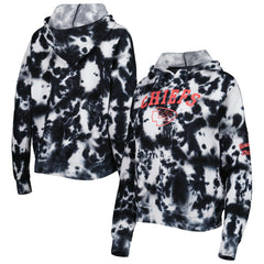 Kansas City Chiefs New Era Women's Cloud Dye Fleece Pullover Hoodie Black
