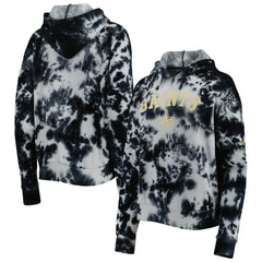 New Orleans Saints New Era Women's Cloud Dye Fleece Pullover Hoodie Black