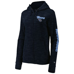 Tennessee Titans New Era Women's Reverse Full-Zip Hoodie Navy