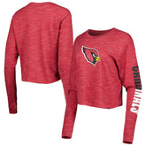Arizona Cardinals New Era Women's Crop Long Sleeve T-Shirt Cardinal
