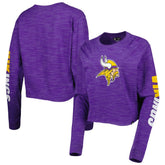 Minnesota Vikings New Era Women's Crop Long Sleeve T-Shirt Purple