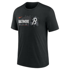 Baltimore Orioles Nike City Connect Tri-Blend T-Shirt - Black - Nike Sale