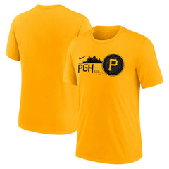 Pittsburgh Pirates Nike City Connect Tri-Blend T-Shirt - Gold - Nike Discount