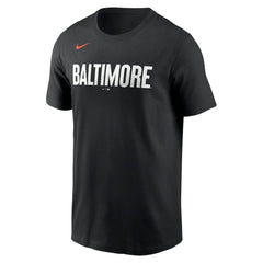 Baltimore Orioles Nike City Connect Wordmark T-Shirt - Black - Nike Discount